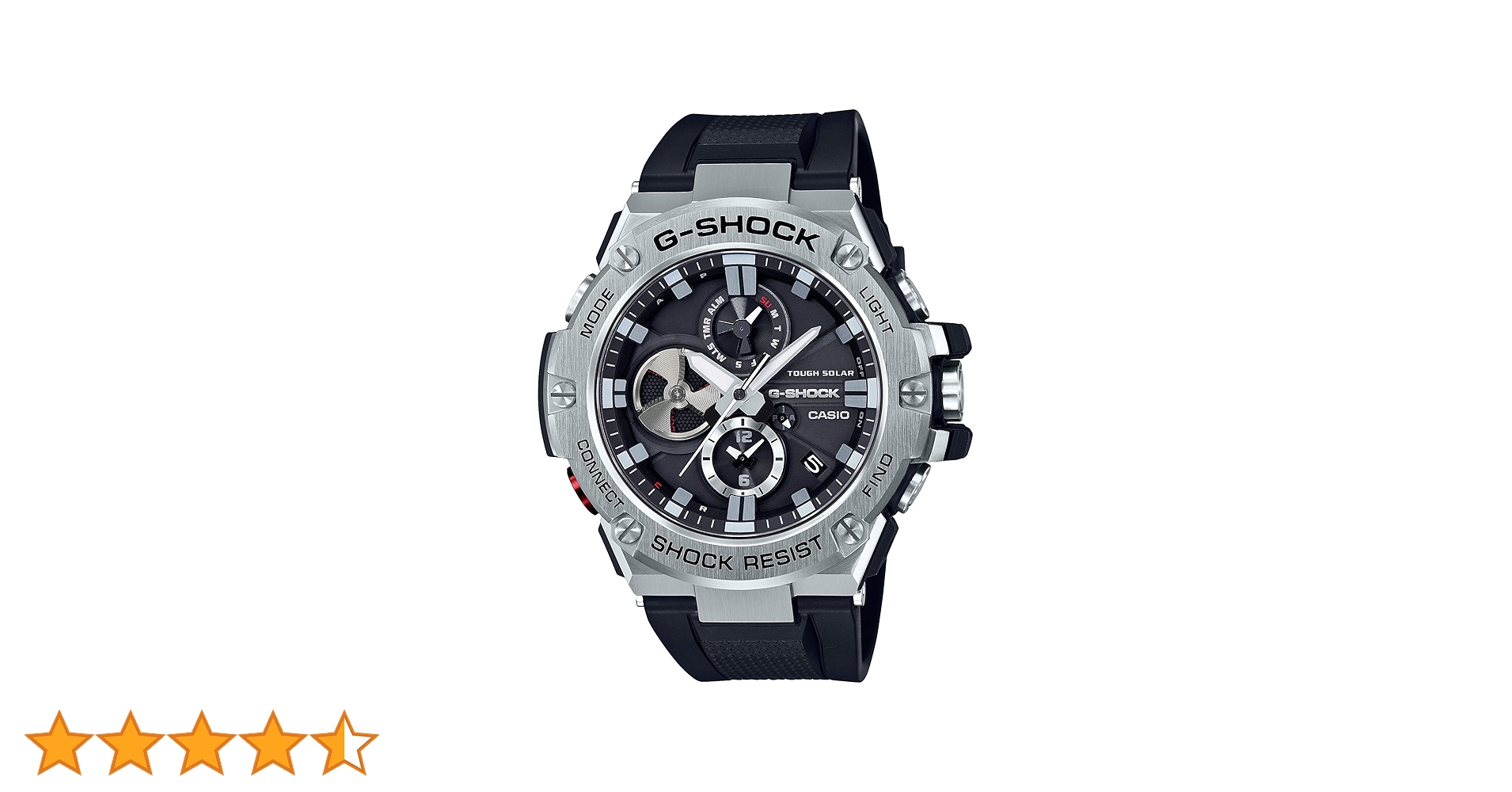 Casio Mens 'G-Steel by G-Shock' Quartz Solar Bluetooth